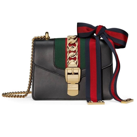 Gucci Handbags - Gucci Sylvie Calfskin Leather Mini Chain Bag
